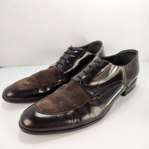 Moreschi Italy Brown Leather Suede Derby Dress Classic Shoes Men's Size 9.5